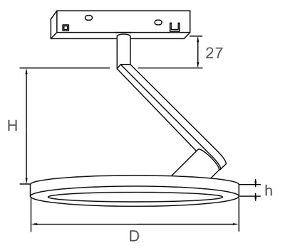 magnetic track lighting 48V Panel Light's dimensions