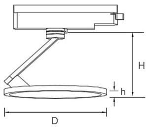 office track panel light G2's dimensions